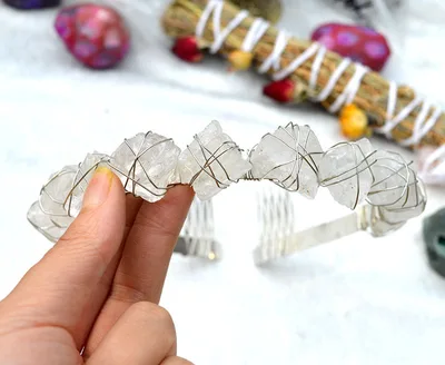 Hair Band Bohemian Style White K Hair Band Tail Comb Transparent White - Shop at LoveMi