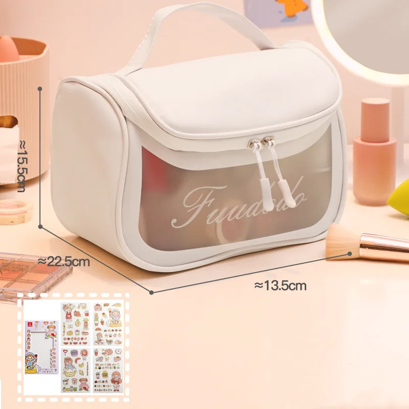 Waterproof Cosmetic Storage Bag Multi function Travel White - Shop at LoveMi