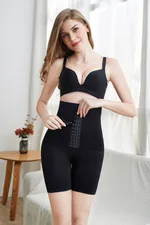 Women's Panties With Enhanced Breasts And Abdomen - Black