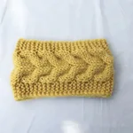 Hair Accessories Warm Crochet Twist Wool Knitted Headband - Yellow
