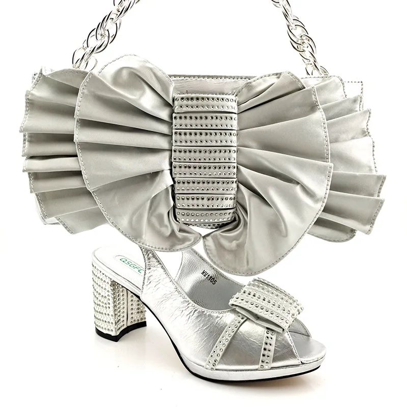 Fashion Suit Fish Mouth PU Hollow High Heels And Bow Clutch Bag White - Shop at LoveMi