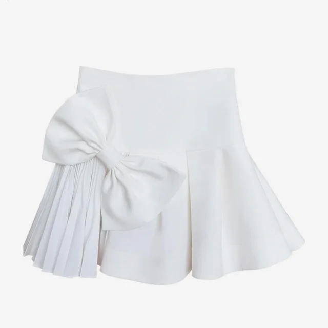 High Waist Slimming Anti Glare Short Skirt White - Shop at LoveMi