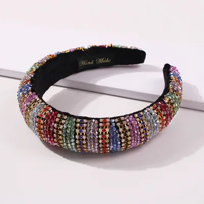 Baroque Color Rhinestone Tassel Luxury Prom Catwalk Street Hair Accessories Fancy Diamond - Shop at LoveMi