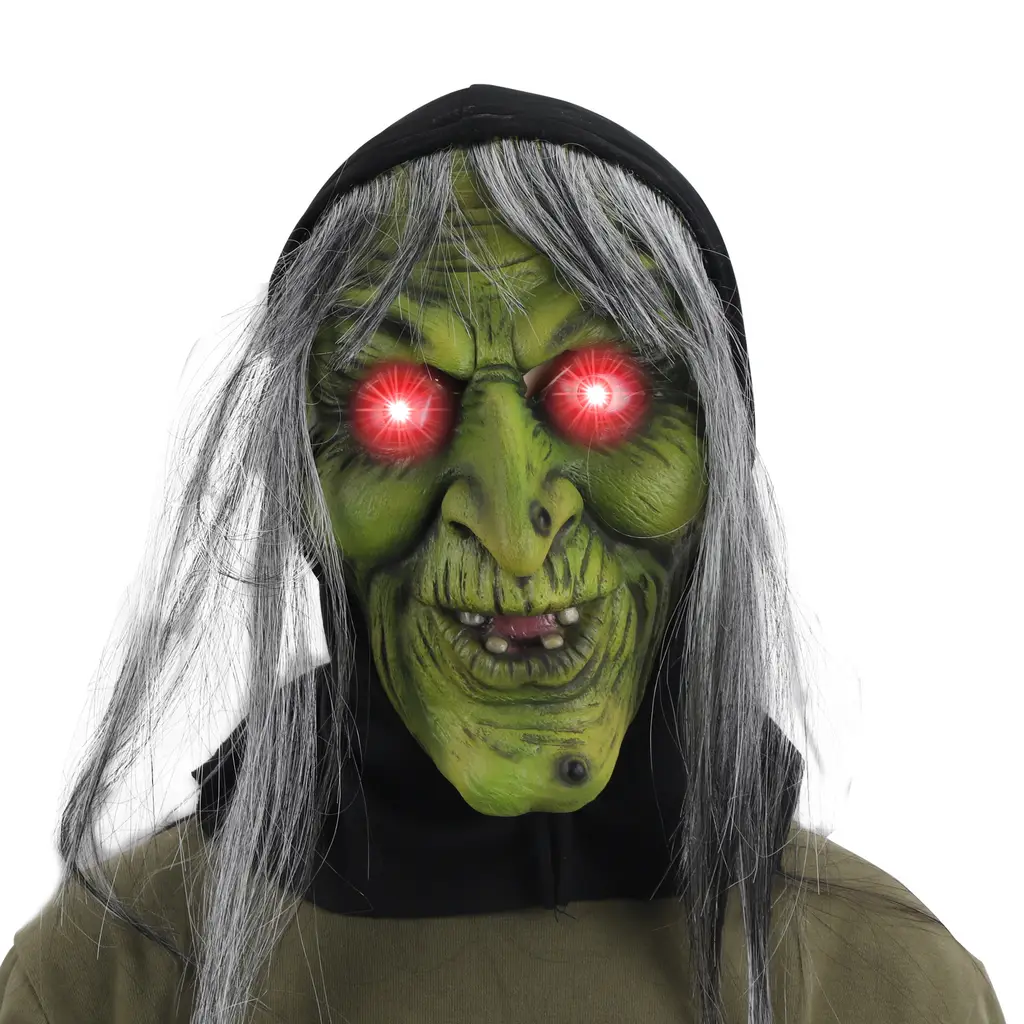 LED Eyes Glow Witch Mask Secret Room Props