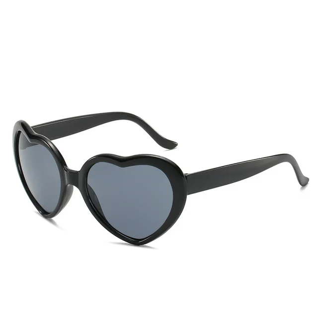 Women's Fashion Trend Heart shaped Sunglasses Black - Shop at LoveMi