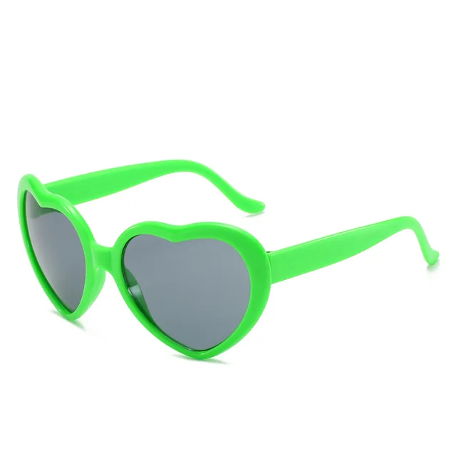 Women's Fashion Trend Heart shaped Sunglasses Green - Shop at LoveMi
