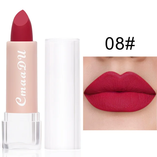 CmaaDu15 Color Matte Moisturizing Lipstick Waterproof Matte Lip Gloss H - Shop at LoveMi