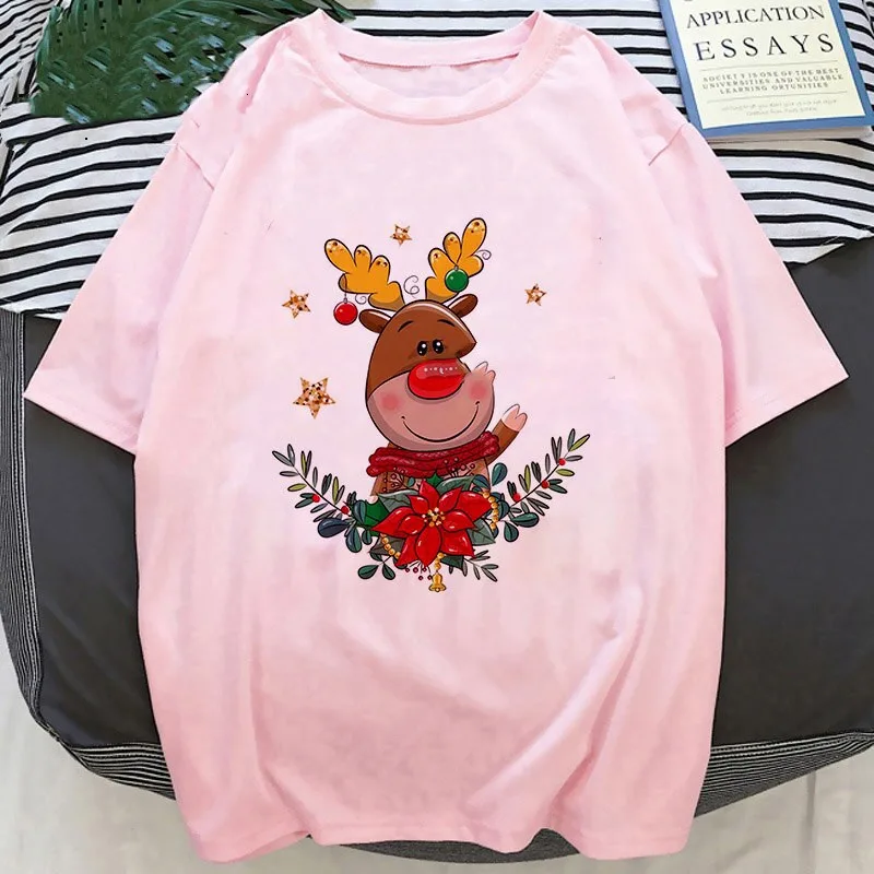 Cartoon Santa Christmas Deer Print T Shirt C3 - Shop at LoveMi