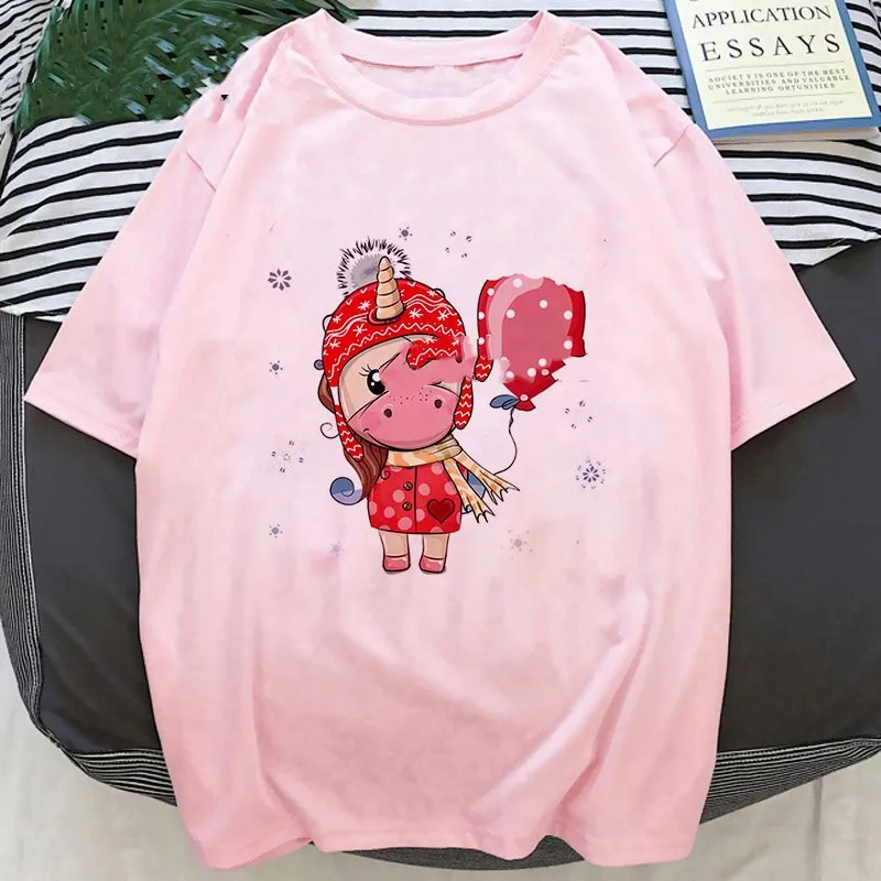Cartoon Santa Christmas Deer Print T Shirt C4 - Shop at LoveMi