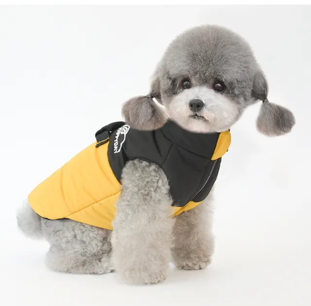 New Autumn And Winter Pet Dog Coat Yellow - Shop at LoveMi