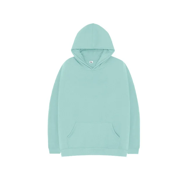 Loose Solid Color Hooded Sweater Autumn Light Green - Shop at LoveMi