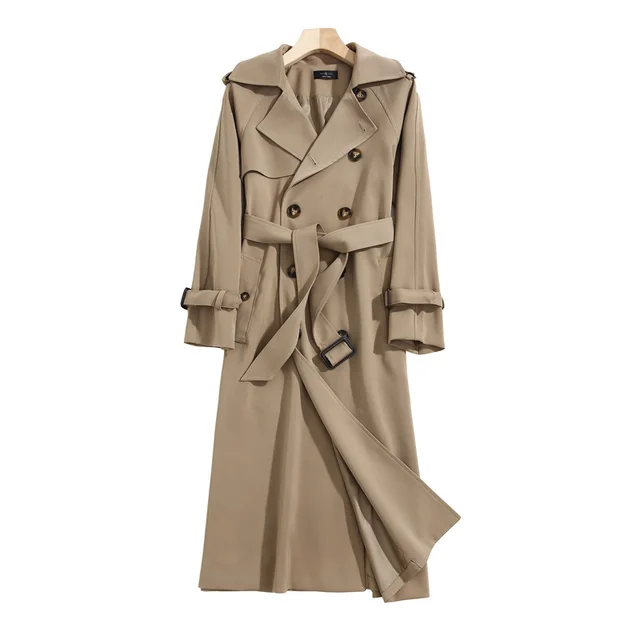 Mid Length Trench Coat For Small Women In Autumn Khaki - Shop at LoveMi