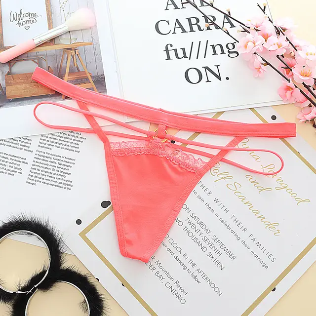 Women's Panties With Thin Straps And Wild Charm Red - Shop at LoveMi