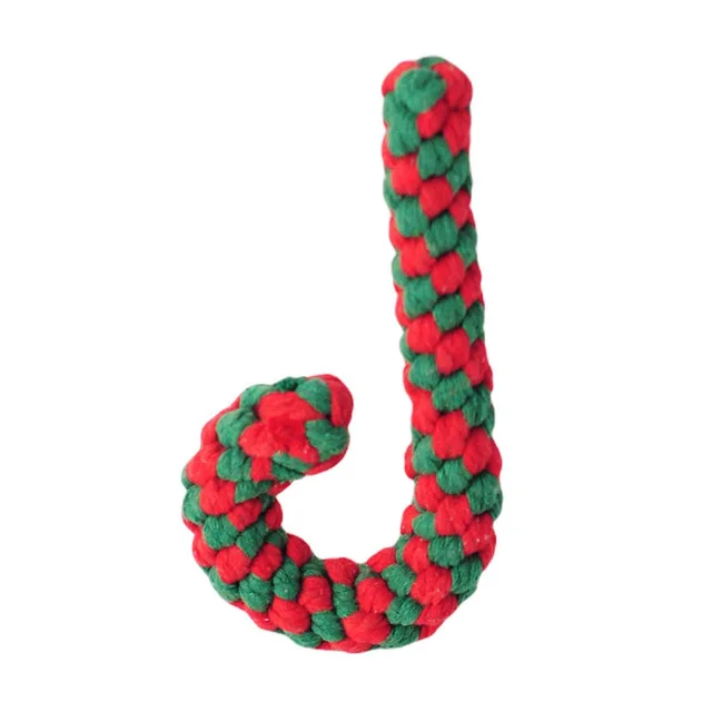 Tooth Cleaning Dog Toy Cotton Thread Christmas Tree Gift Doll Candy Bars - Shop at LoveMi