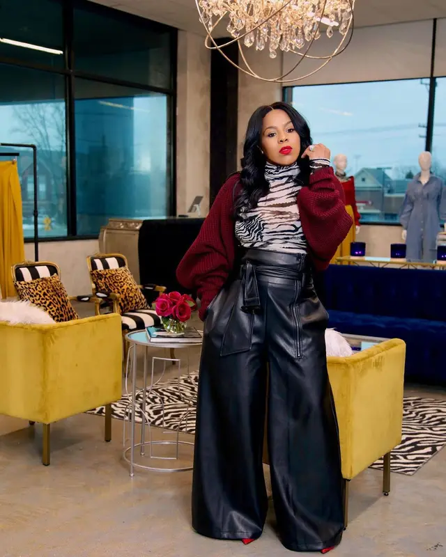 The New International Station Independent Station Platform Sells PU High waist Pants Black - Shop at LoveMi