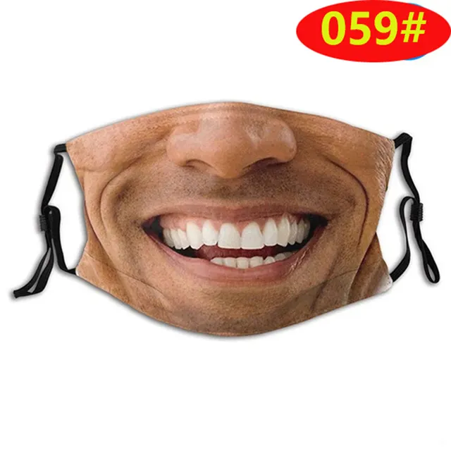 3D Stereo Simulation Human Half Face Creative Spoof Mask 59Color - Shop at LoveMi