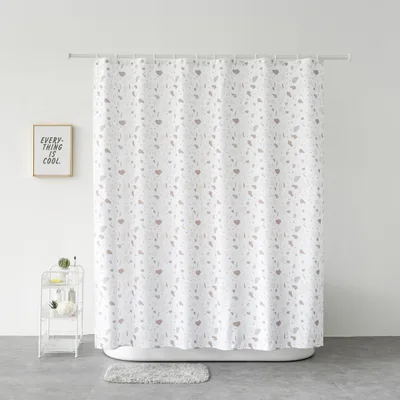 Nordic Style Waterproof Shower Curtain Cross border Toilet Blocking Curtain Terrazzo - Shop at LoveMi