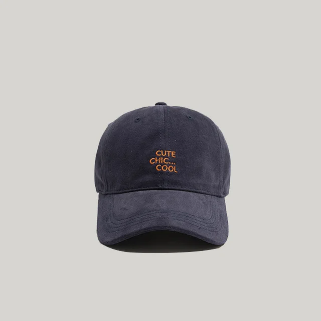 Summer Alphabet Soft Top Baseball Cap Japanese Couples Show Small Faces Blue - Shop at LoveMi