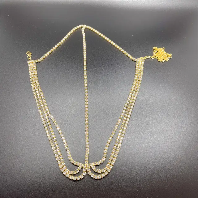 Multilayer Tassel Sexy Mask Chain Hair Accessories Bridal Wedding Jewelry Accessories Gold - Shop at LoveMi
