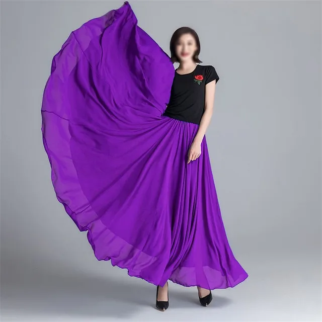 Classical Dance Costume Female Elegant Performance Costume Half length Skirt Purple - Shop at LoveMi