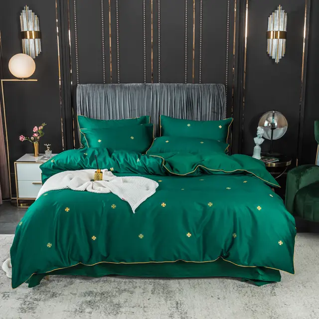 Long staple Cotton Four piece 1.8m Double Bed Jin Se - Shop at LoveMi