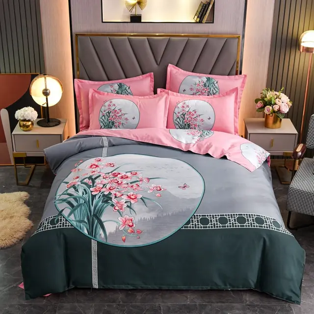 Flower Brushed Four piece Set Of Plant Cashmere Thickened Wedding Flowers In The Garden - Shop at LoveMi