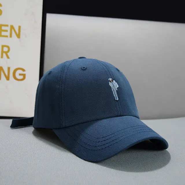 Face Displayed Small Letters Sun Visor Baseball Cap Villain Navy Blue - Shop at LoveMi