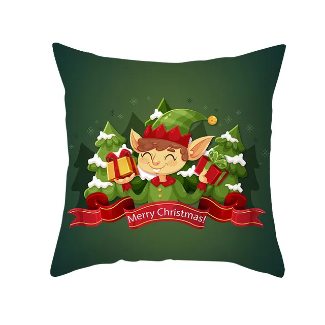Cartoon Santa Claus Series Peach Skin Sofa Cushion Cover - Shop at LoveMi