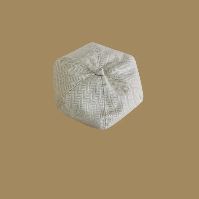 Summer Show Face Small Face Fisherman Hat Water Ripple Beret Beige - Shop at LoveMi