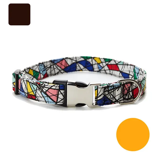 Ethnic Style Semi metal Buckle Metal Pet Collar White - Shop at LoveMi