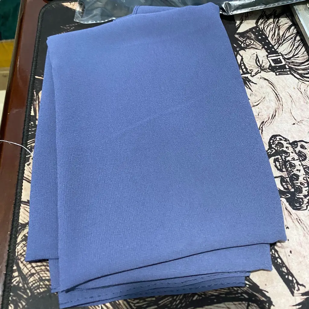 Fashion Casual Solid Color Chiffon Long Scarf - Haze Blue