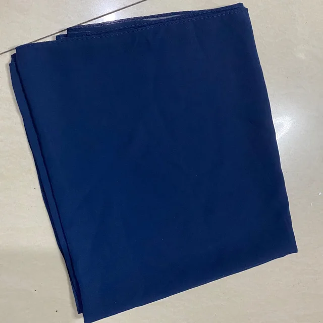 Fashion Casual Solid Color Chiffon Long Scarf Navy Blue - Shop at LoveMi