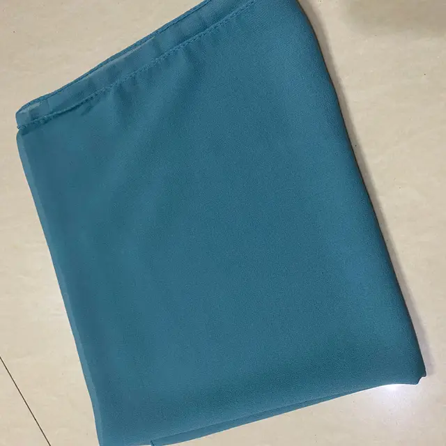 Fashion Casual Solid Color Chiffon Long Scarf Water Blue - Shop at LoveMi
