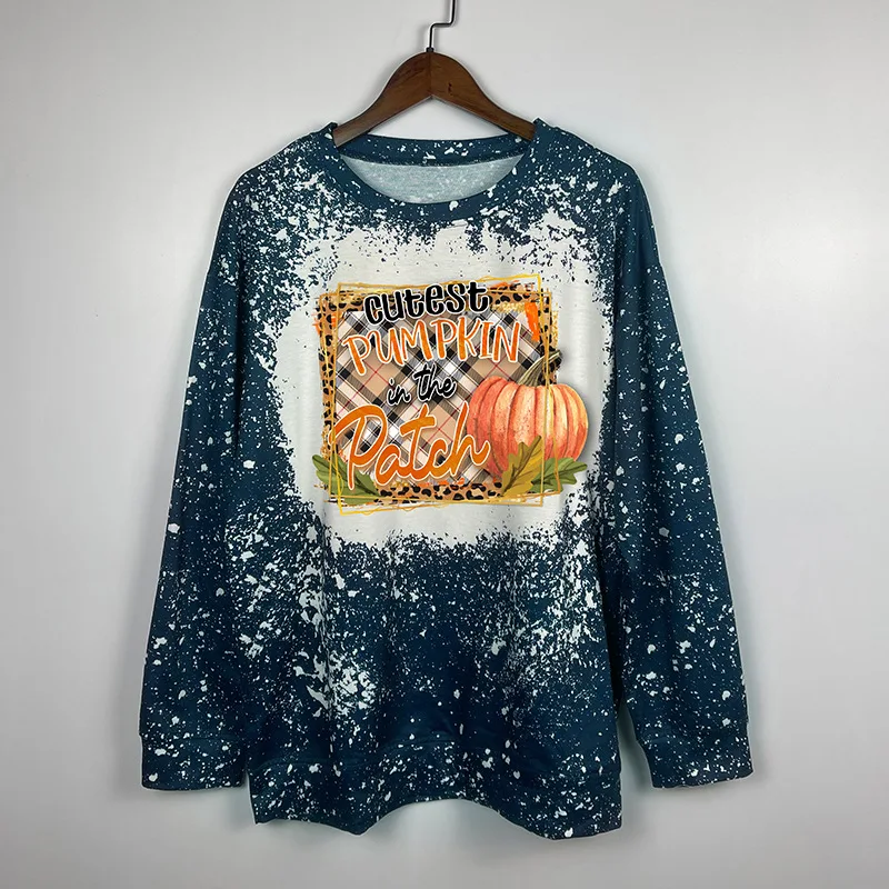 Women Round Neck Long Sleeve Sweater Blue2 - Shop at LoveMi