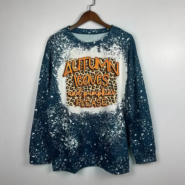 Women Round Neck Long Sleeve Sweater Blue4 - Shop at LoveMi