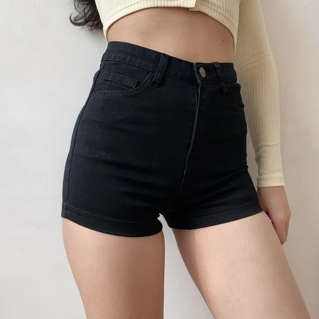 Stretch A line High Waist Slimming Hot Pants Black - Shop at LoveMi
