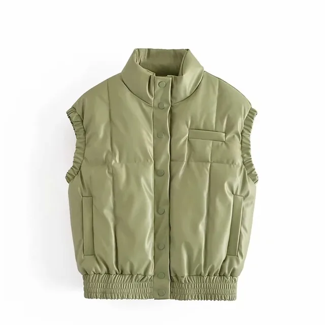 New Autumn And Winter Women's Lint Waistcoat Green - Shop at LoveMi