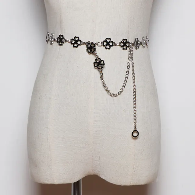 Fashion Decorative Belt Dress Sweater Silver - Shop at LoveMi