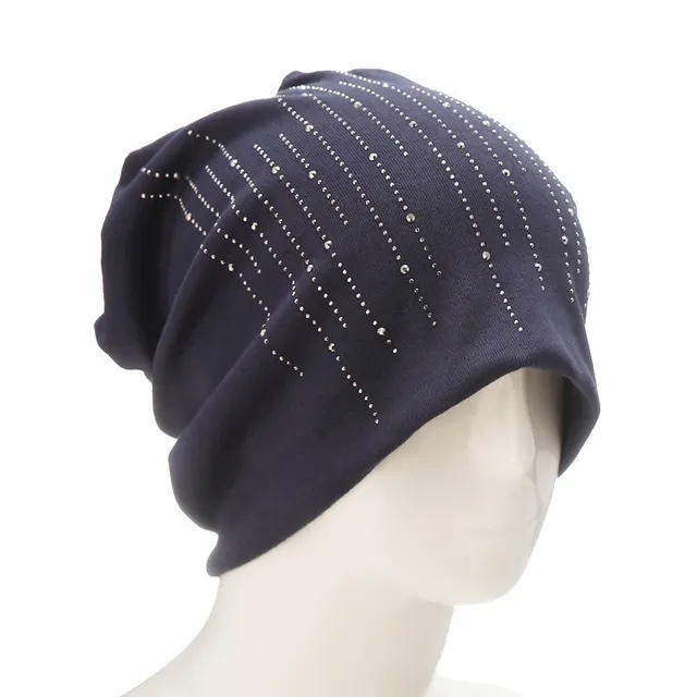Japanese Autumn And Winter Ladies Couple Cashmere Knit Hat Navy - Shop at LoveMi