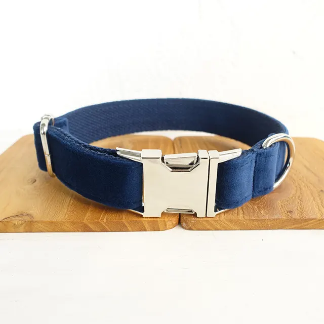 Bowknot Pet Collar Large, Medium And Small Pet Traction Collar Dog Leash Navy Blue - Shop at LoveMi
