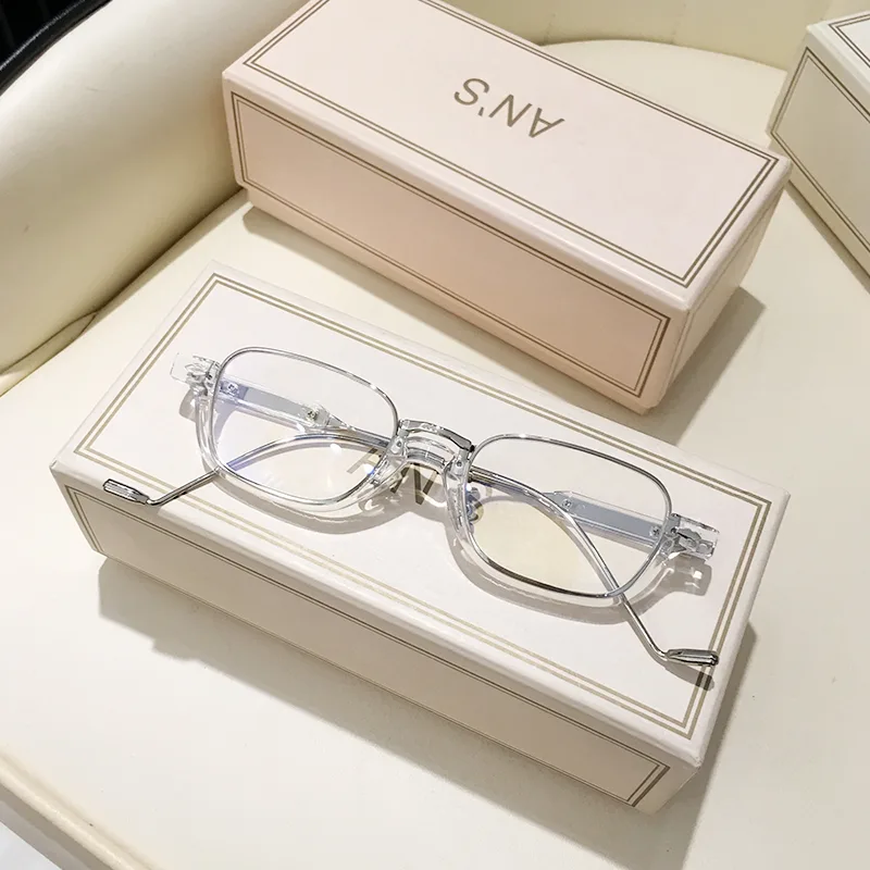 Half-frame Personality Sunglasses Trend Photo Concave Shape With Chain - 5Style