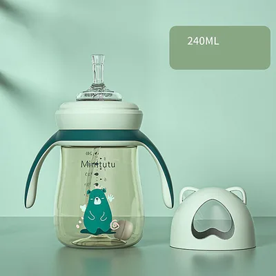 Baby Straw Anti fall Choke With Straw Bottle Child 2 Years Old Green - Shop at LoveMi