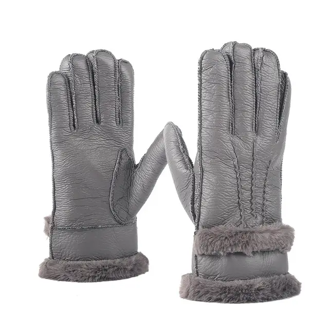 Non slip And Velvet Thickened Outdoor Cycling Warm Gloves Grey - Shop at LoveMi