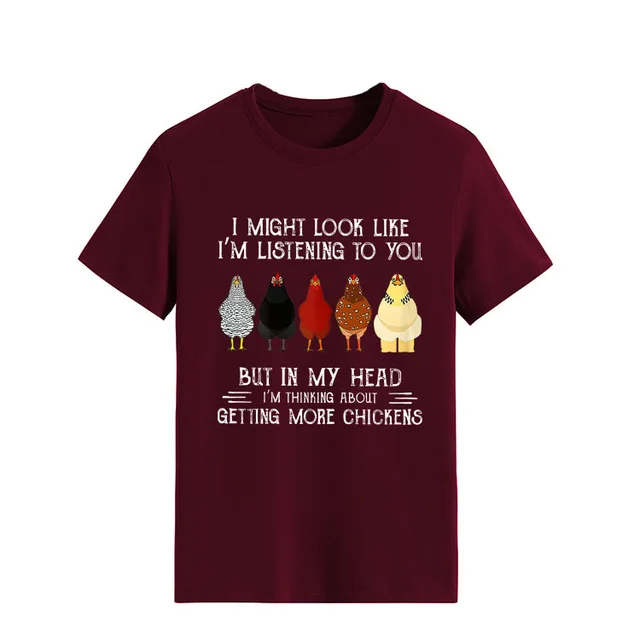 Simple Round Neck Pullover Blouse Print T shirt Wine Red - Shop at LoveMi