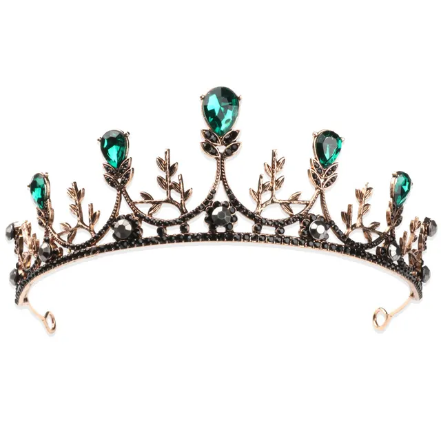 Vintage Baroque Style Crown European And American Bride Blue - Shop at LoveMi