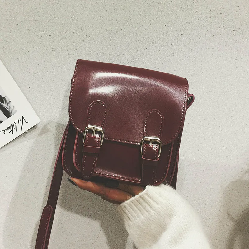 New All match Mini Crossbody Shoulder Bag In Soft Leather Purple - Shop at LoveMi