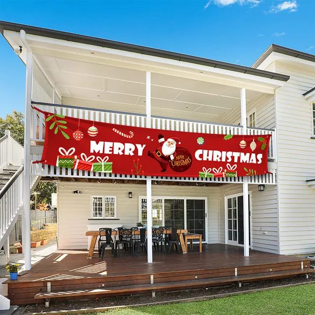 Christmas Decorations Alphabet Banner Holiday Party Dress Up Santa Claus - Shop at LoveMi