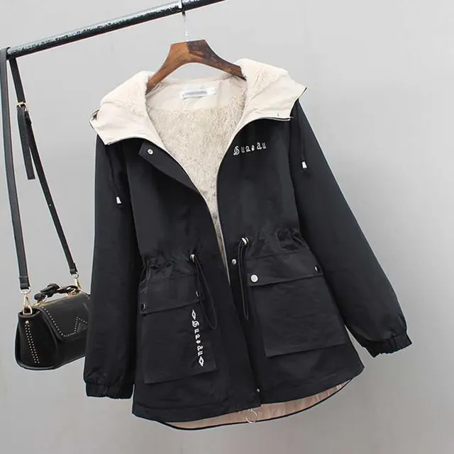 New Korean Style All match Casual Short Loose Windbreaker Women Black - Shop at LoveMi