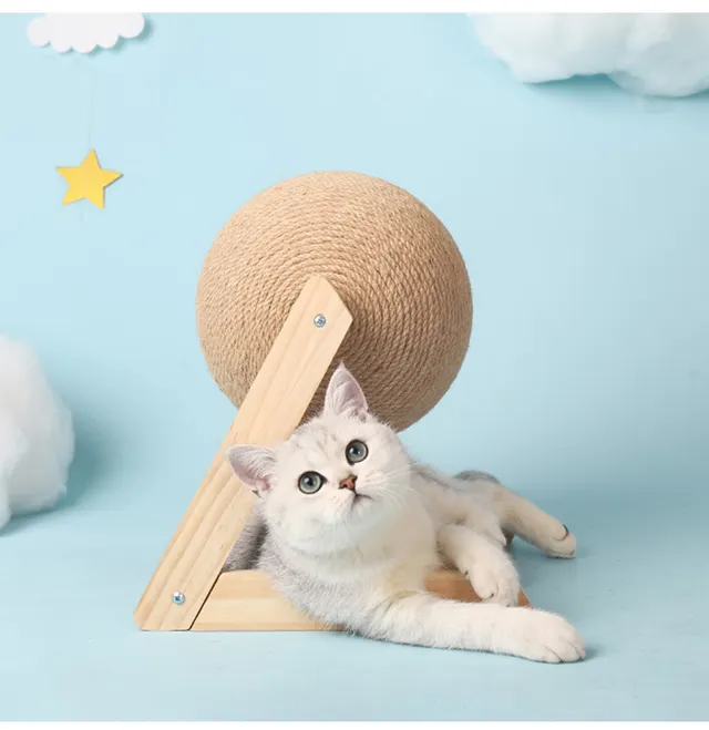 Professional Vertical Cat Toy Sisal Cat Catching Ball Lshaped Cat Catching Ball - Shop at LoveMi
