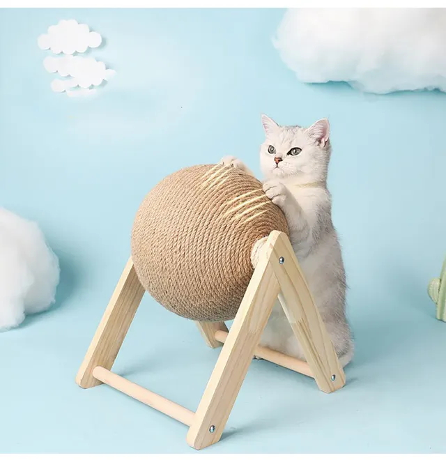 Professional Vertical Cat Toy Sisal Cat Catching Ball Vshaped Cat Catching Ball - Shop at LoveMi